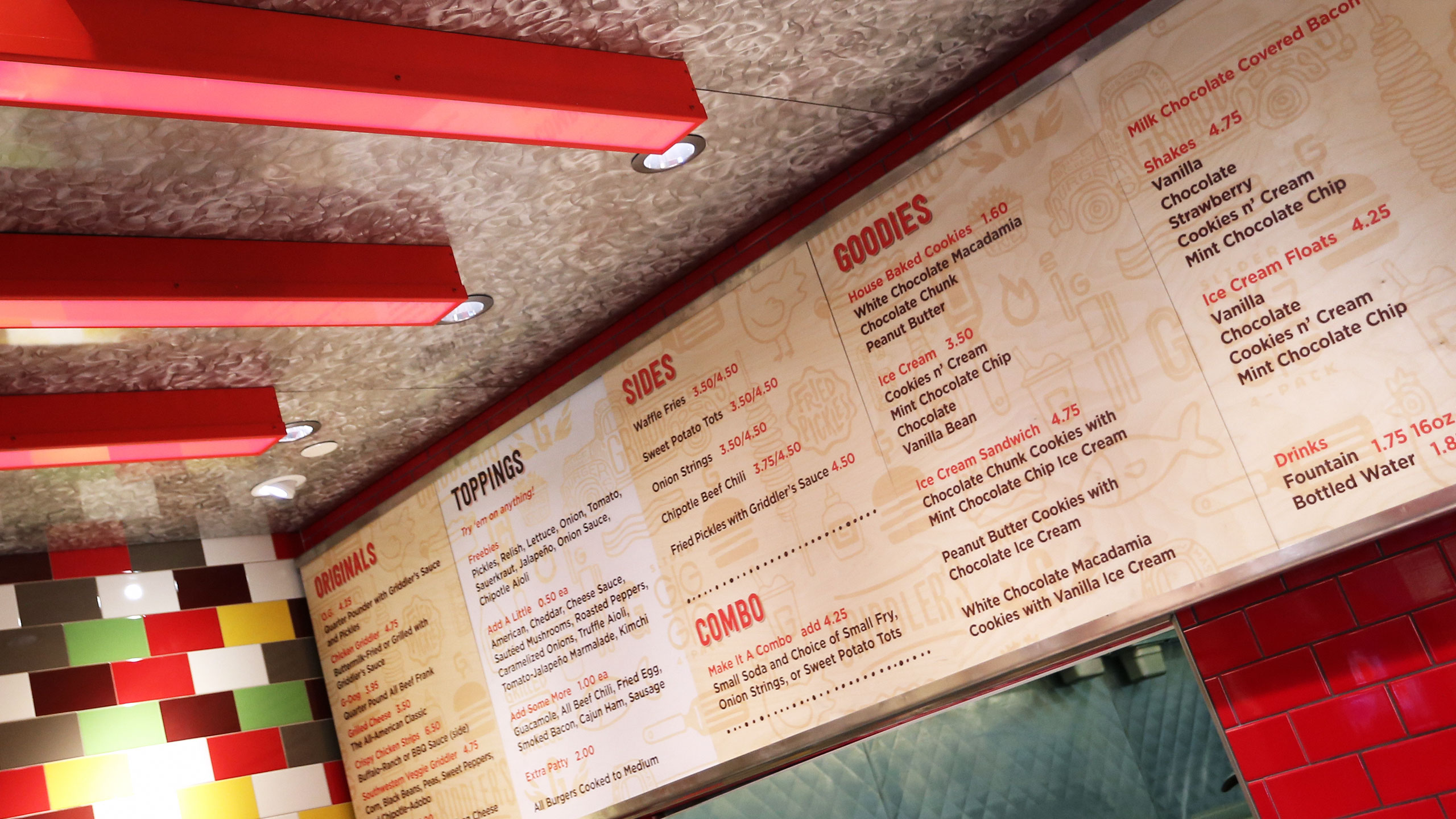 Printed wooden menu boards