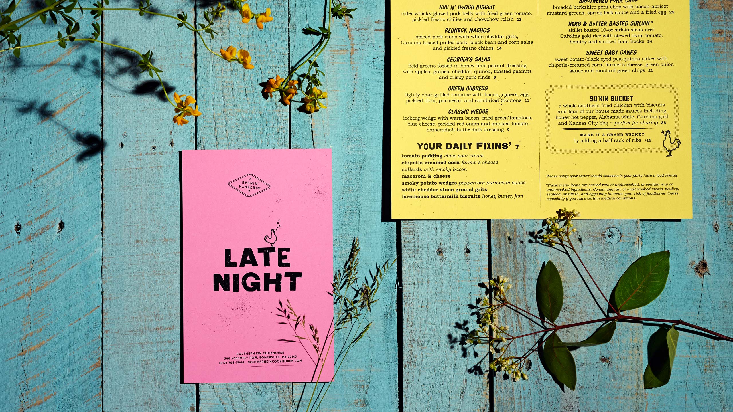 Southern Kin Cookhouse Late Night and Lunch menu
